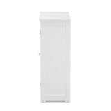 Baxton Studio Bauer Modern and Contemporary White Finished Wood 4-Drawer Bathroom Storage Cabinet 