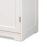 Baxton Studio Bauer Modern and Contemporary White Finished Wood 4-Drawer Bathroom Storage Cabinet 