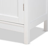 Baxton Studio Beltran Modern and Contemporary White Finished Wood Bathroom Storage Cabinet 