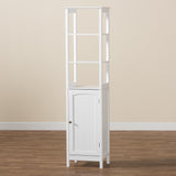 Baxton Studio Beltran Modern and Contemporary White Finished Wood Bathroom Storage Cabinet 