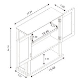 Turner Modern and Contemporary White Finished Wood 2-Door Bathroom Wall Storage Cabinet