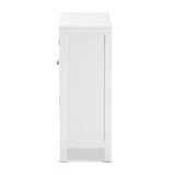 Baxton Studio Jaela Modern and Contemporary White Finished Wood 2-Door Bathroom Storage Cabinet 