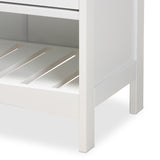 Baxton Studio Jaela Modern and Contemporary White Finished Wood 2-Door Bathroom Storage Cabinet 