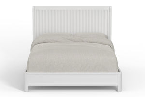 Alpine Furniture Stapleton Standard King Panel Bed, White 2090-07EK White Mahogany Solids & Veneer 84 x 80 x 52