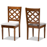 Ramiro Modern and Contemporary Fabric Upholstered and Finished Wood 2-Piece Dining Chair Set