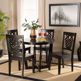 Salida Modern and Contemporary Transitional Dark Brown Finished Wood 5-Piece Dining Set