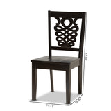 Gervais Modern and Contemporary Transitional Dark Brown Finished Wood 2-Piece Dining Chair Set