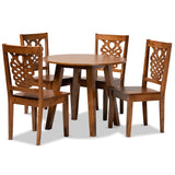 Mina Modern and Contemporary Transitional Finished Wood 5-Piece Dining Set