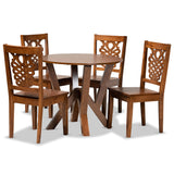 Valda Modern and Contemporary Transitional Finished Wood 5-Piece Dining Set