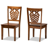Gervais Modern and Contemporary Transitional Finished Wood 2-Piece Dining Chair Set