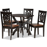 Wanda Modern and Contemporary Transitional Finished Wood 5-Piece Dining Set