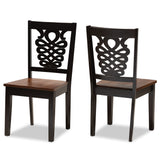 Gervais Modern and Contemporary Transitional Finished Wood 2-Piece Dining Chair Set