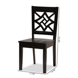 Nicolette Modern and Contemporary Dark Brown Finished Wood 2-Piece Dining Chair Set