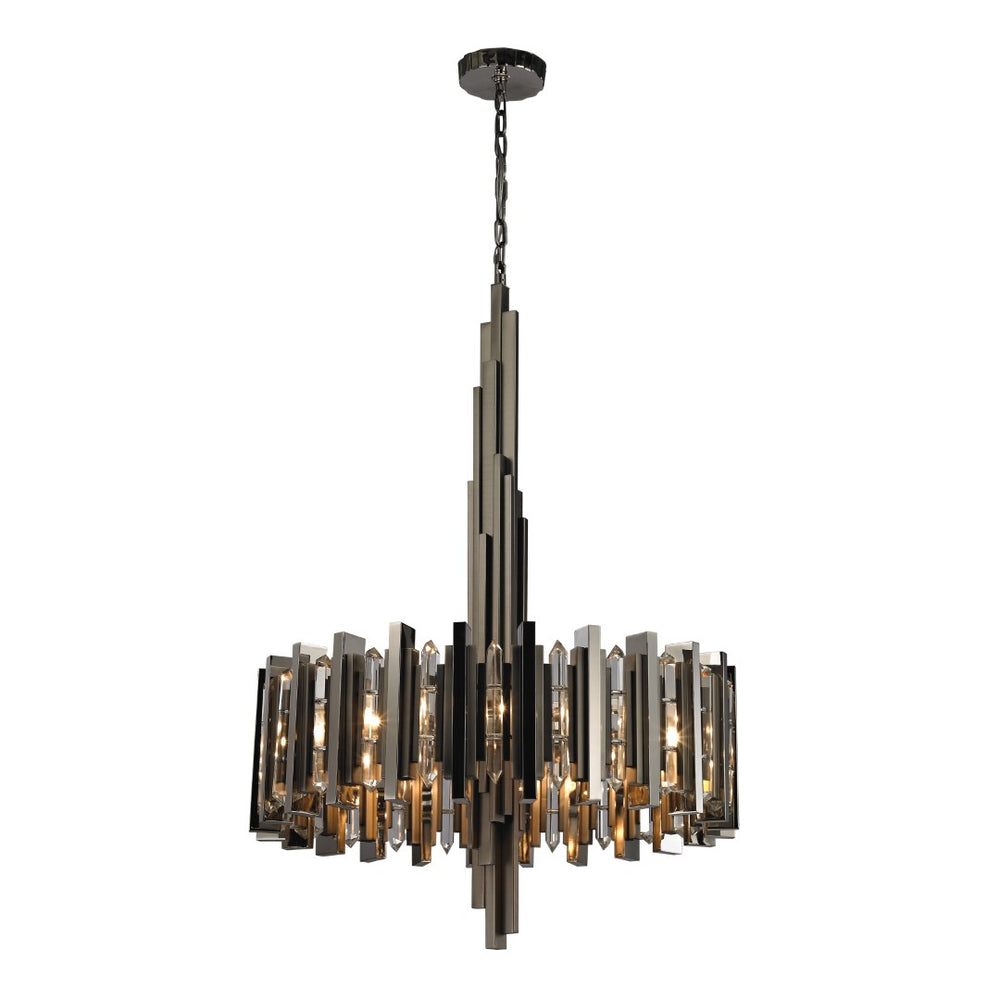 Industrialist 30'' Wide 8-Light Pendant - Black Nickel