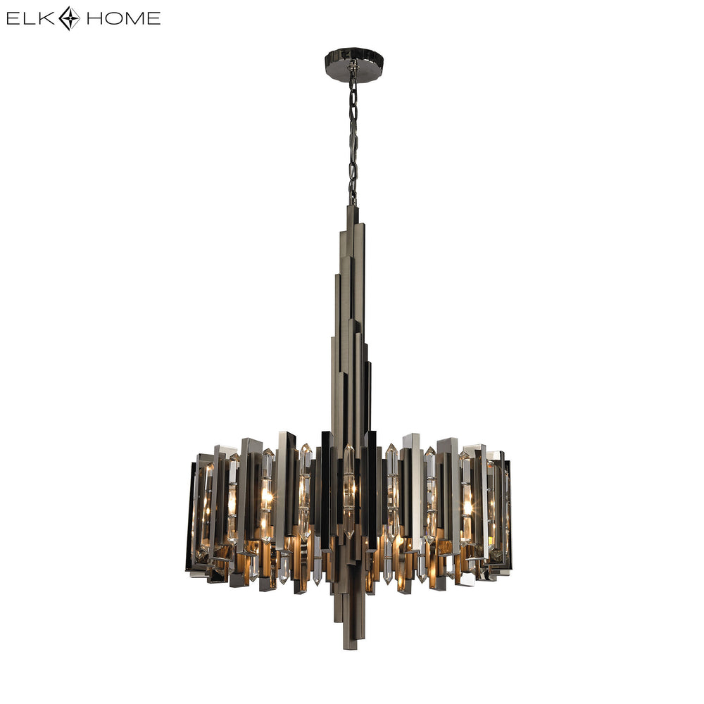 Industrialist 30'' Wide 8-Light Pendant - Black Nickel