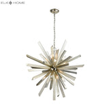 Cataclysm 30'' Wide 8-Light Chandelier - Silver Leaf