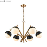 Blind Tiger 32'' Wide 6-Light Chandelier - Black