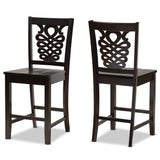 Gervais Modern and Contemporary Transitional 2-Piece Counter Stool Set