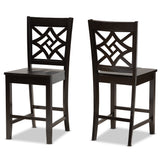 Nicolette Modern and Contemporary Transitional 2-Piece Counter Stool Set