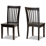 Minette Modern and Contemporary Transitional Finished Wood 2-Piece Dining Chair Set