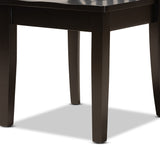 Minette Modern and Contemporary Transitional Dark Brown Finished Wood 2-Piece Dining Chair Set