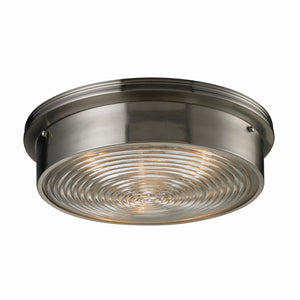 Chadwick 15'' Wide 3-Light Flush Mount - Brushed Nickel