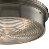 Chadwick 15'' Wide 3-Light Flush Mount - Brushed Nickel