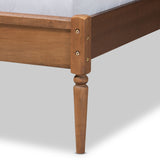 Kassidy Classic and Traditional Walnut Brown Finished Wood Queen Size Platform Bed