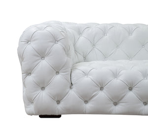 VIG Furniture Divani Casa Dexter Transitional White Full Italian Leather 4 Seater Sofa VGCA114-FL-WHT