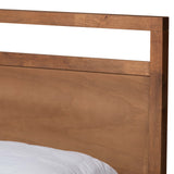 Saffron Modern and Contemporary Walnut Brown Finished Wood Queen Size 4-Drawer Platform Storage Bed