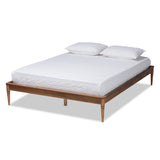 Tallis Classic and Traditional Walnut Brown Finished Wood Bed Frame