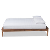 Tallis Classic and Traditional Walnut Brown Finished Wood King Size Bed Frame