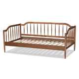 Parson Classic Mid-Century Modern Walnut Brown Finished Wood Twin Size Daybed