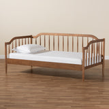 Parson Classic Mid-Century Modern Walnut Brown Finished Wood Twin Size Daybed