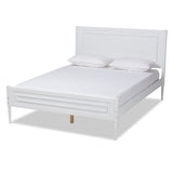 Daniella Modern and Contemporary White Finished Wood Platform Bed