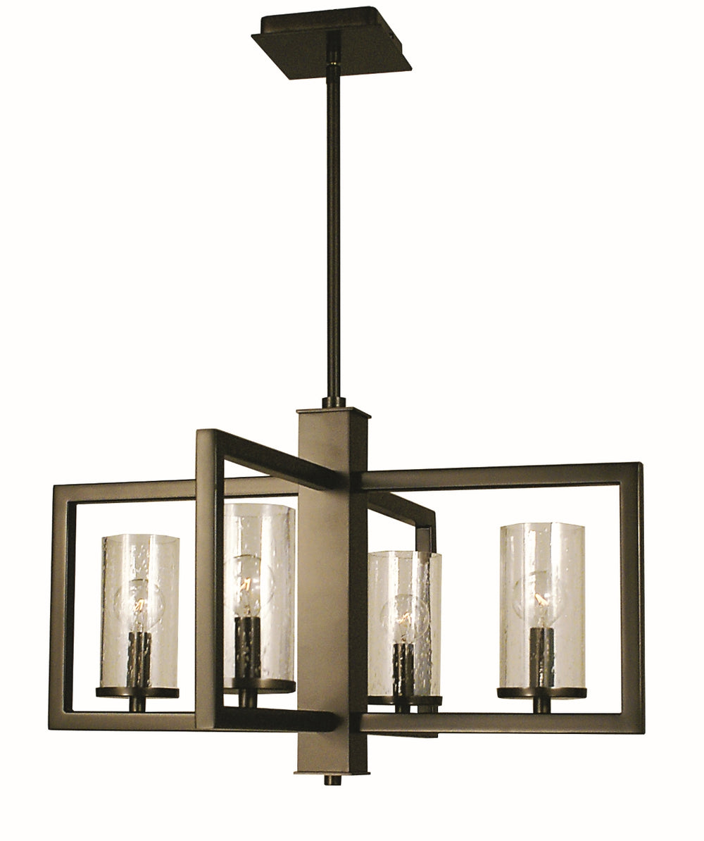 4-Light Mahogany Bronze Theorem Dining Chandelier