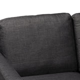 Baxton Studio Miles Modern and Contemporary Charcoal Fabric Upholstered Sectional Sofa with Left Facing Chaise
