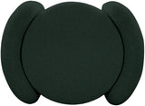 Horizon Boucle Fabric / Engineered Wood / Foam Contemporary Green Boucle Fabric Ottoman - 29" W x 22" D x 19" H