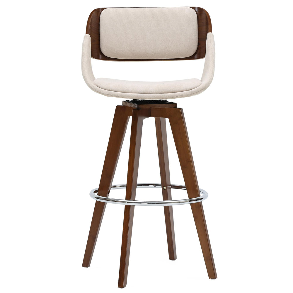 Cyprus Fabric Counter Stool Santorini Sand/Walnut