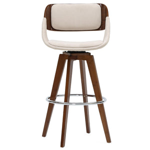 Cyprus Fabric Counter Stool Santorini Sand/Walnut