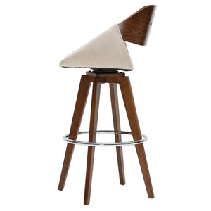 Cyprus Fabric Counter Stool Santorini Sand/Walnut