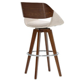 Cyprus Fabric Counter Stool Santorini Sand/Walnut