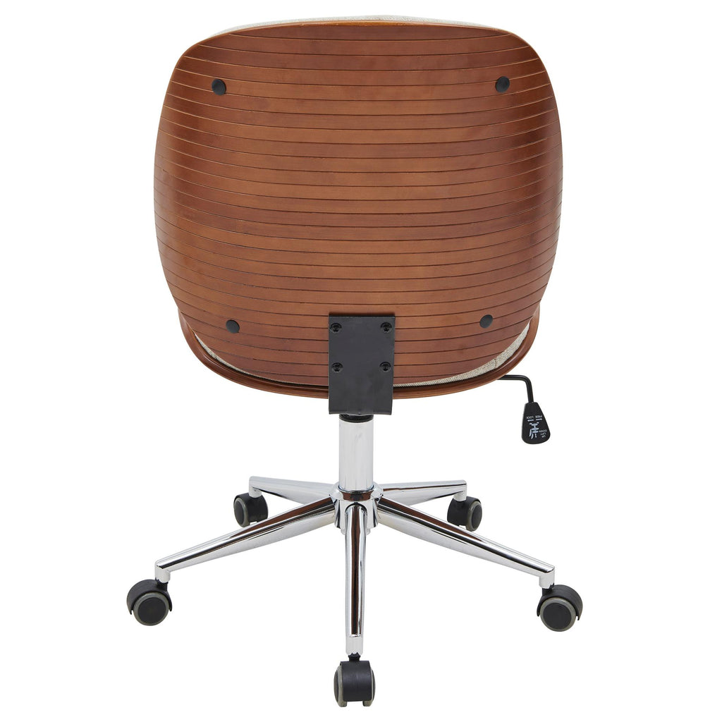 Shaun Fabric Bamboo Office Chair Havana Linen/Walnut