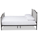 Lana Modern and Contemporary Black Finished Metal Full Size Platform Bed
