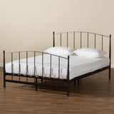 Lana Modern and Contemporary Black Finished Metal Queen Size Platform Bed
