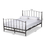 Lana Modern and Contemporary Black Finished Metal Queen Size Platform Bed