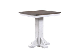 ECI Furniture La Sierra Bar Height Sq Pub Table Complete, Gray & White Distressed Gray-White Hardwood solids and veneers