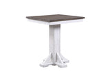 ECI Furniture La Sierra Bar Height Sq Pub Table Complete, Gray & White Distressed Gray-White Hardwood solids and veneers