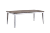 ECI Furniture La Sierra Leg Dining Table, Gray & White Distressed Gray-White Hardwood solids and veneers