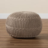 Palmas Handwoven Modern Bohemian Pouf Ottoman - Cozy, Stylish Footstool for Any Interior Space